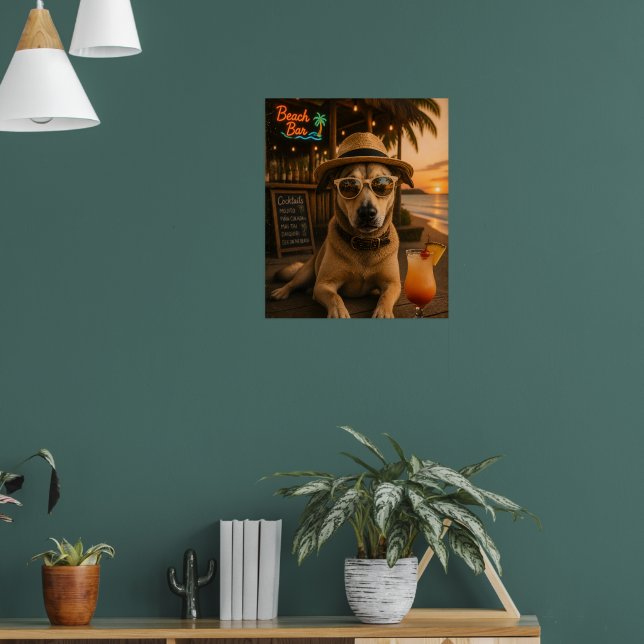 Arte de pared imprimible divertido de perro de pla (Salón 1)
