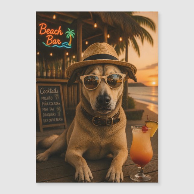 Arte de pared imprimible divertido de perro de pla (Anverso)