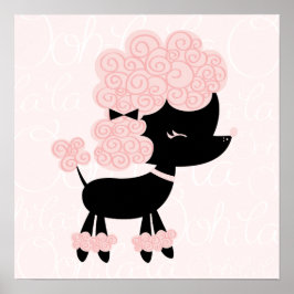 Arte de pared infantil de caniche francés personal