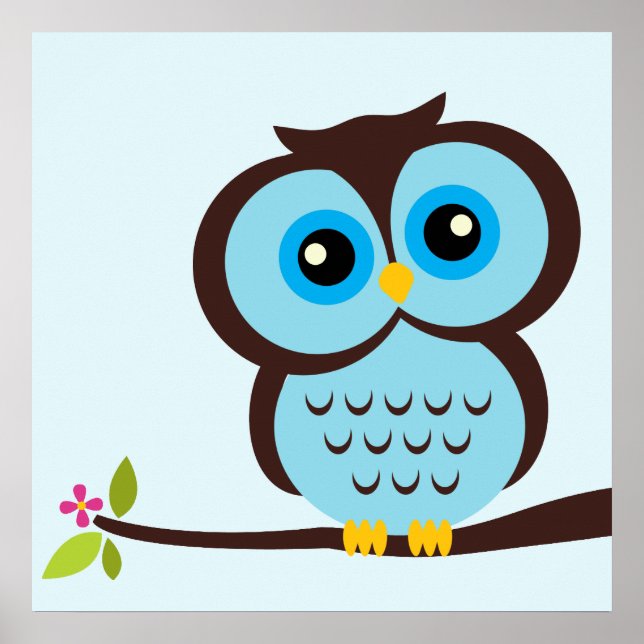 Arte de pared infantil de personalizado Owl (Frente)