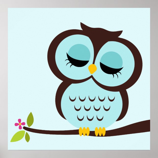 Arte de pared infantil de personalizado Owl (Frente)