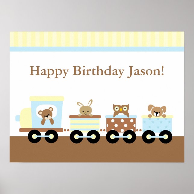 Arte de pared infantil de tren de juguete (Frente)