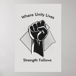 Arte de pared inspirador de unidad y fuerza