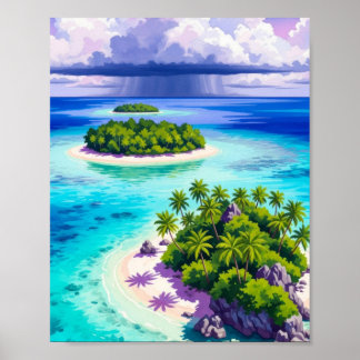 Arte de pared. Islas pequeñas