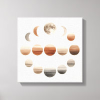 Arte de pared Japandi Fases Lunares Regreso a la E