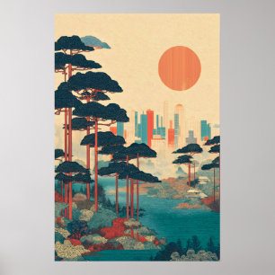 Arte de pared japonés minimalista moderno - Contem