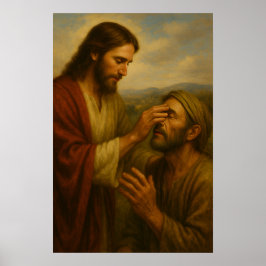 Arte de pared Jesús y el hombre ciego™ Póster LDS