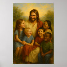 Arte de Pared Jesús y Niños™ Póster LDS