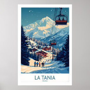 Arte de pared La Tania Poster de esquí 1