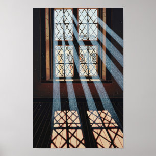Arte de pared. Luz a través de la ventana.