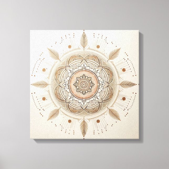 Arte de pared Mandala Boho | Geometría Sagrada Int (Anverso)