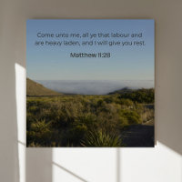 Arte de pared Mateo 11:28 KJV – Póster de Escritur