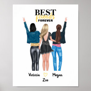 Arte de pared Mejores Amigas Por Siempre