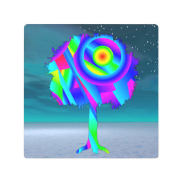 Arte de pared Metalizado en el árbol del arcoiris