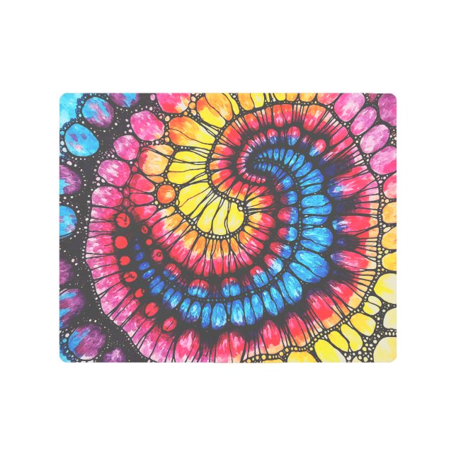 Arte de pared Metalizado en espiral marina (Anverso)