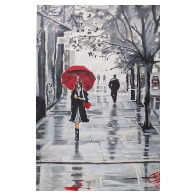 arte de pared Metalizado en tiempos de lluvia (Anverso)