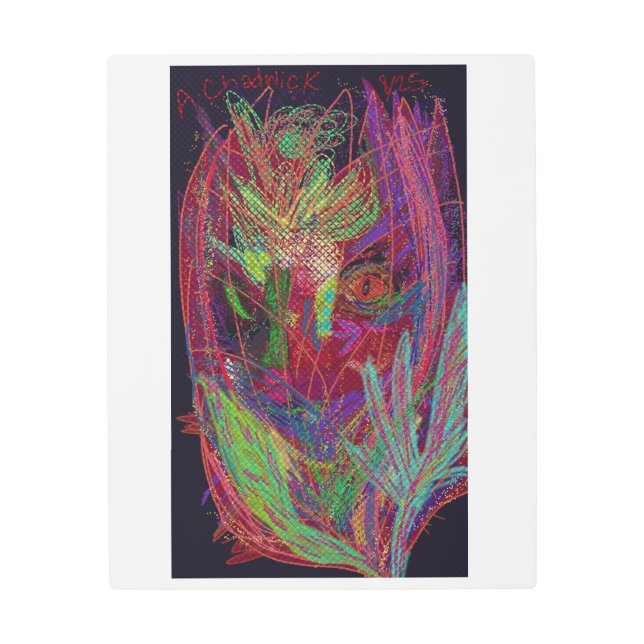 Arte de pared Metalizado floral radiante (Anverso)