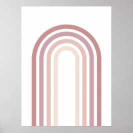 Arte de pared minimalista arcoíris en rosa y malva