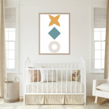 Arte de pared minimalista Bauhaus para nursery