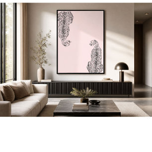 Arte de pared minimalista de guepardo   Moderno 