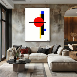 Arte de pared minimalista geométrico Bauhaus moder