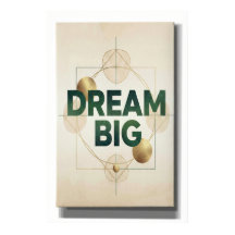 Arte de pared minimalista póster sueña en grande