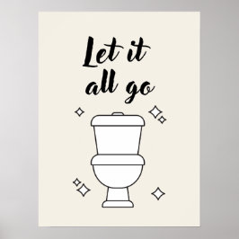 Arte de Pared Minimalista Reglas de Baño Negro y B