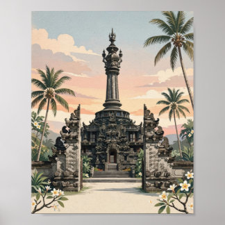 Arte de pared minimalista vintage de Denpasar Bali