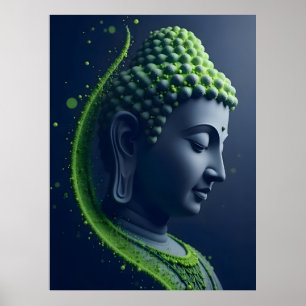 Arte de pared moderno abstracto Perfil de Buda r