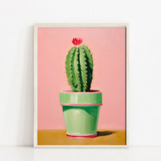 Arte de pared moderno de cactus Impresión abstract