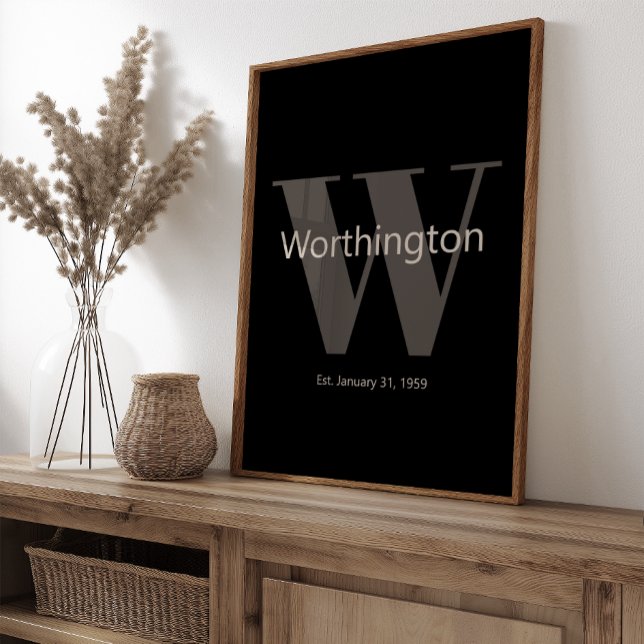 Arte de pared moderno y elegante con apellido de f (Subido por el creador)