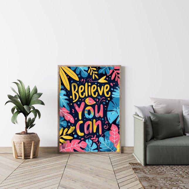Arte de pared moderno y motivador 'Cree que puedes (Subido por el creador)