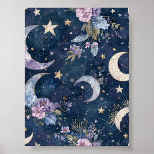 Arte de pared morado   Decoración de dormitorio fl