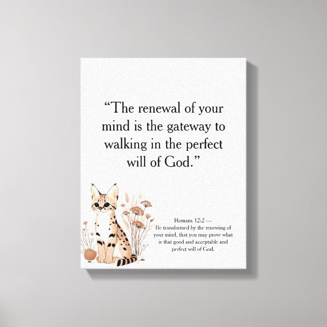 Arte de pared motivacional cristiano (editable) (Anverso)