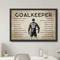 Arte de pared motivacional de fútbol para portero
