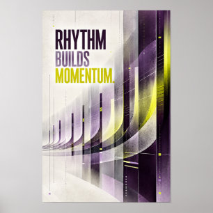 Arte de Pared Motivacional Moderno Ritmo Construye