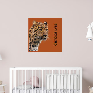 Arte de pared motivacional para tigre Mantente enf