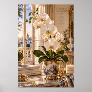Arte de Pared Orquídea Blanca Vintage París