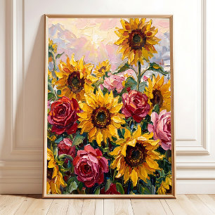 Arte de pared paisaje amanecer campo