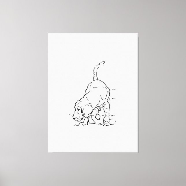 Arte de pared para amantes de perros, ilustración  (Anverso)