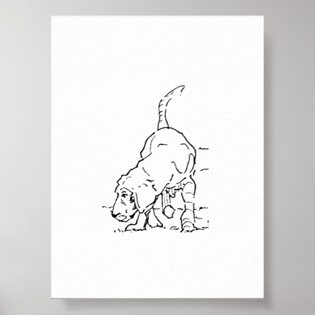 Arte de pared para amantes de perros, Ilustración  (Frente)