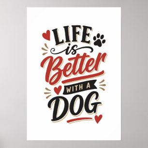 Arte de pared para amantes de perros - La vida es