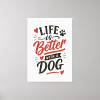 Arte de pared para amantes de perros - La vida es