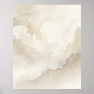 Arte de pared para baño neutro con nubes soñadoras