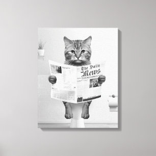 Arte de Pared para Baño para Amantes de Gatos, Gat