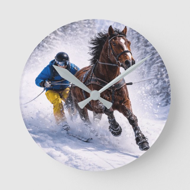 Arte de pared para casa | Relojes | Caballo de inv (Anverso)