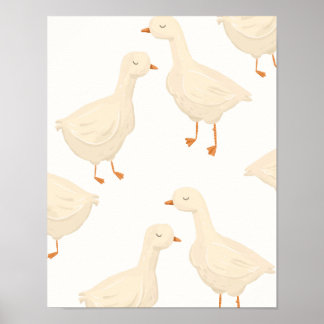 Arte de pared para cuarto de niños/as de patos