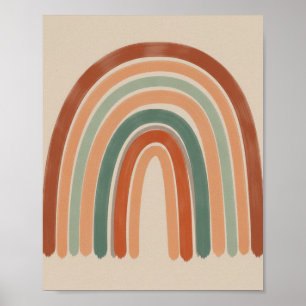 Arte de pared para guardería Arcoíris Boho Terroso