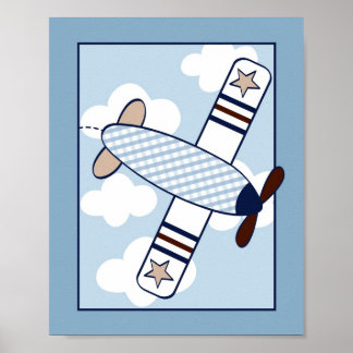 Arte de pared para guardería de avión Little Aviat