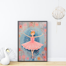 Arte de pared para guardería de bailarina pequeña